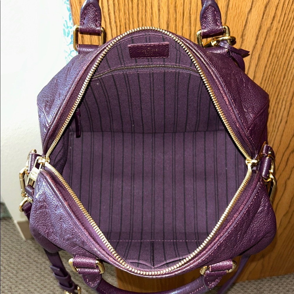Louis Vuitton empreinte 25 bandouliere speedy crossbody strap, lock & keys - Picture 13 of 16